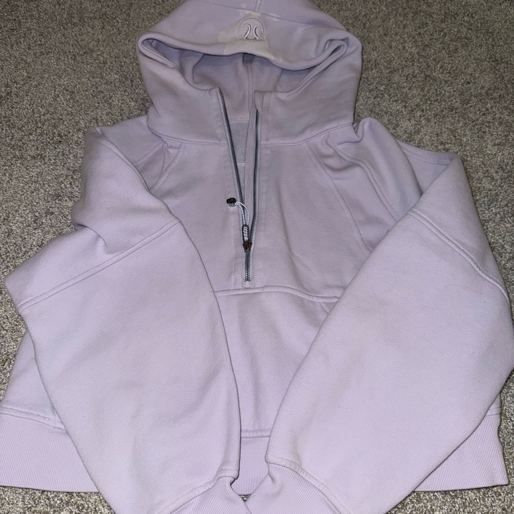 Lavender Hoodie with Front Zipper
